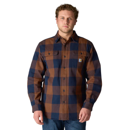 Koszula Flanelowa Carhartt Heavyweight Plaid Shirt - Red Duck